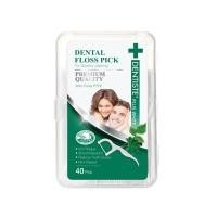 ราคา Dental Floss Pick ไหมขัดฟันพร้อมด้ามจับ(Mint) 40 pcs.(Pack 6) Dentiste (Y086990)