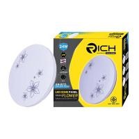 ราคา โคมไฟเพดาน Slim LED 24W ลายดอกไม้ RICH สลิม สีคูล เดย์ ไวท์ (Y088761)