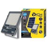 ราคา โคมไฟสปอร์ตไลท์โซล่าเซลล์ RICH LED 300W พร้อมแผงโซล่าเซลล์ กันดั้ม แสงขาว (Y088861)
