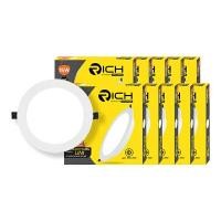 ราคา ดาวน์ไลท์ RICH พาแนลฝังฝ้า LED 15W หน้ากลม แพ็ค 10 หลอด RICH ยูนิ แสงวอร์มไวท์ (Y089863)
