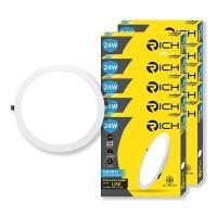 ราคา ดาวน์ไลท์พาแนลฝังฝ้า หน้ากลม LED 24W RICH ยูนิ แพ็ค 10 หลอด แสงขาว (Y090182)