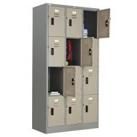 ราคา ตู้ล็อคเกอร์ 12 ประตู (มอก.) ไทโย LK-012 สีเทากลางสลับเทาอ่อน (Y090268)