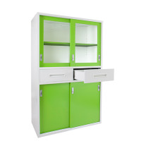 ราคา ตู้บานเลื่อนสูงชนิดล่างบานทึบ บนบานเลื่อนกระจก SMARTFORM RD-72 สีขาวสลับเขียว (Y090933)