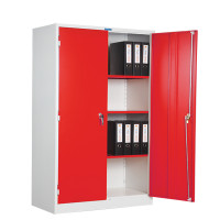 ราคา ตู้ 2 บานเปิด มือจับชนิดบิด SMARTFORM CB-72 สีWHR ขาวสลับแดง (Y090979)