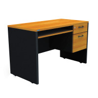 ราคา โต๊ะทำงาน 2 ลิ้นชัก พร้อมถาดคีย์บอร์ด SMARTFORM รุ่น 5C1202 สีเชอร์รี่-ดำ (Y091182)