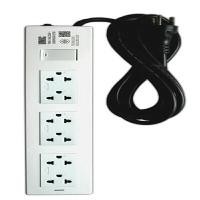 ราคา รางปลั๊กไฟ 6 ช่อง 1 สวิตซ์ 3 เมตร 3500W 16A ยูนิค P406-1 Nonsense สีดำ-ขาว (Y091468)