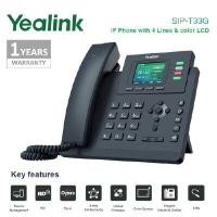ราคา โทรศัพท์ไอพี Gigabit จอสี 2.4" Yealink T33G สีดำ เสียง HD Opus กรองเสียงรบกวน, ประชุมได้ 5 สาย, 4 SIP Accounts, รองรับ PoE (Y094602)
