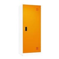 ราคา ตู้เสื้อผ้าบานเดี่ยว มี 3 แผ่นชั้น ไทโย WD72SR-63 สีขาวสลับส้ม (Y095602)