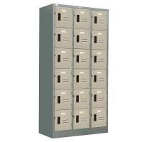 ราคา ตู้ล็อคเกอร์ 18 ประตู (ไม่มีกุญแจ มีสายยู) ไทโย LK-118 สีGXเทากลางสลับเทาอ่อน ตัว (Y095625)