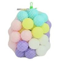 ราคา ชุดลูกบอลพาสติก สีพาสเทล ถุงตาข่าย 50 ลูก คละสี (Y096575)