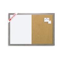 ราคา กระดานไวท์บอร์ด ผสม บอร์ดไม้ก๊อก Siam Board OFMS0351 ขนาด 120x240 ซม. กรอบ PVC ลายไม้ (Y096855)