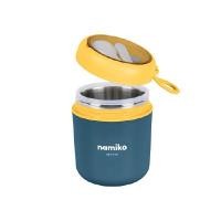 ราคา ถ้วยซุปสเตนเลสเก็บอุณหภูมิ namiko พร้อมช้อนและส้อม รุ่น TWS1015 - สีฟ้า ความจุ 530 ml. (Y098563)