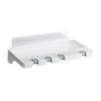 ราคา หิ้งวางของพลาสติกพร้อมที่แขวนแปรงสีฟัน KASSA รุ่น KS-FQ-001 ขนาด 25 ซม. สีขาว (Y099619)