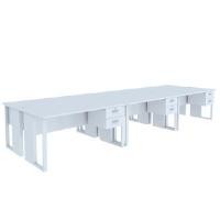 ราคา โต๊ะทำงาน 6 ที่นัง D INDEX LIVING MALL รุ่นเวคตร้า 450 ซม. สีขาว (YA00165)