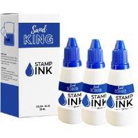 ราคา หมึกเติมตรายาง Sandking 3 ขวด แซนด์คิง สีน้ำเงิน 28 ml (YA00260)