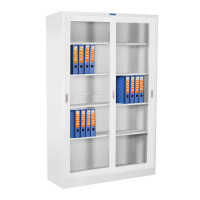 ราคา ตู้บานเลื่อนสูงกระจก 4 ฟุต (มอก.353-2564) SMARTFORM SD-724TG สีWHN ขาว ตู้ (YA00720)