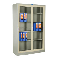 ราคา ตู้บานเลื่อนสูงกระจก 4 ฟุต (มอก.353-2564) SMARTFORM SD-724TG สีGXเทากลางสลับเทาอ่อน ตู้ (YA00717)