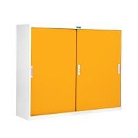 ราคา ตู้บานเลื่อนทึบ 4 ฟุต (มอก.) SMARTFORM SD-014T สีขาวสลับส้ม (YA01282)