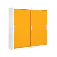 ราคา ตู้บานเลื่อนทึบ ขนาด 3 ฟุต (มอก.) SMARTFORM SD-013T สีขาวสลับส้ม (YA01289)