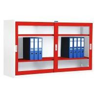 ราคา ตู้บานเลื่อนกระจก 5 ฟุต SMARTFORM SD-025 สีขาวสลับแดง (YA01292)