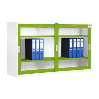 ราคา ตู้บานเลื่อนกระจก 5 ฟุต SMARTFORM SD-025 สีขาวสลับเขียว (YA01291)