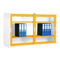 ราคา ตู้บานเลื่อนกระจก 4 ฟุต (มอก.) SMARTFORM SD-024T สีขาวสลับส้ม (YA01295)