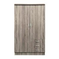 ราคา ตู้เสื้อผ้า 2 บานเปิด 3 ลิ้นชัก ONLY รุ่น 3.5 ฟุต สีโซลิดโอ๊ก ขนาด 108ซม. (YA01549)