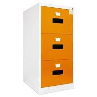 ราคา ตู้เก็บเอกสารเหล็ก 3 ลิ้นชัก SMARTFORM FC-743 สีWHOขาวสลับส้ม ตู้ (YA02027)