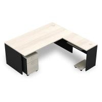 ราคา ชุดโต๊ะทำงานผู้บริหารสูงสุด ผู้อำนวยการ โม-เทค 2GD2020R R/L สีไวท์วูดสลับเทาเข้ม (YA02707)