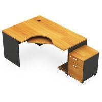 ราคา ชุดโต๊ะทำงานผู้บริหารระดับกลาง โม-เทค 2GD1612 R/L สีเชอร์รี่สลับเทาเข้ม (YA02710)