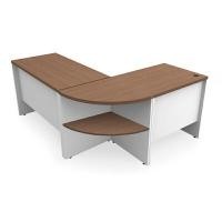 ราคา ชุดโต๊ะทำงาน โม-เทค 2DK12-S3 สีน้ำตาลอ่อนสลับขาว (YA02715)