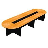 ราคา ชุดโต๊ะประชุมทรงโค้ง 10-12 ที่นั่ง โม-เทค 2CFC45 สีเชอร์รี่ สลับเทาเข้ม (ไม่รวมเก้าอี้) (YA02716)