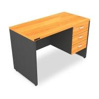 ราคา โต๊ะทำงาน โม-เทค 2D1203 สีเชอร์รี่ สลับเทาเข้ม (YA03139)