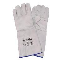 ราคา ถุงมือหนังบุเส้นใยกันความร้อน ชาเก้ สีธรรมชาติ ยาว 16นิ้ว ไซส์L 1คู่ มาตรฐานEN388 EN407 ถุงมือช่าง ถุงมือเชื่อม เชื่อมไฟฟ้า เชื่อมอาร์กอน ถุงมือป้องกันความร้อน กันสะเก็ดไฟ (YA03193)