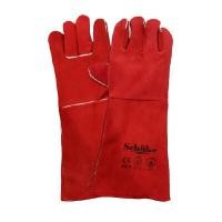 ราคา ถุงมือหนังบุเส้นใยกันความร้อน ชาเก้ สีแดง ยาว 16นิ้ว ไซส์L 1คู่ มาตรฐานEN388 EN407 ถุงมือช่าง ถุงมือเชื่อม เชื่อมไฟฟ้า เชื่อมอาร์กอน ถุงมือป้องกันความร้อน กันสะเก็ดไฟ (YA03194)