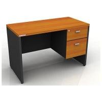 ราคา โต๊ะทำงาน โม-เทค 2D1302 สีเชอร์รี่ สลับเทาเข้ม (YA03224)