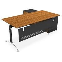 ราคา โต๊ะทำงานผู้บริหารพร้อมตู้ข้างต่อซ้าย ไฮบริด้า HB-EXDL07-2016 (YA03225)