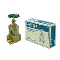 ราคา ประตูน้ำ ซันวา SANWA ขนาด 1 1/2 (1นิ้วครึ่ง) ทองเหลือง 1 กล่อง (YA03376)
