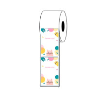 ราคา EASY PRINT กระดาษสติกเกอร์ความร้อน PP ฉลากรูปแมว ขนาด 80x50 มม. (500 ป้าย/ม้วน) (YA03667)