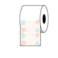 ราคา แบบสี กระดาษสติกเกอร์ความร้อน PP ฉลากสินค้า ฉลากยา อีซี่ ปริ้นต์ Pastel 60x40x1000 ม้วน (YA03673)