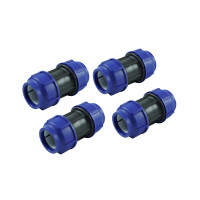 ราคา ข้อต่อพีอี PE ขนาด 25 มิล (3/4หุน) จำนวน 4 ตัว/แพ็ค (YA03884)