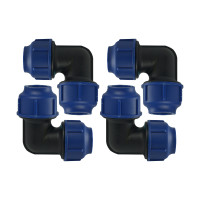 ราคา ข้องอพีอี PE 90 องศา ขนาด 20 มิล (1/2หุน) จำนวน 4 ตัว/แพ็ค (YA03892)