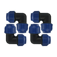 ราคา ข้องอพีอี PE 90 องศา ขนาด 25 มิล (3/4หุน) จำนวน 4 ตัว/แพ็ค (YA03893)