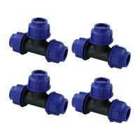 ราคา สามทางพีอี PE ขนาด 20 มิล (1/2หุน) จำนวน 4 ตัว/แพ็ค (YA03901)