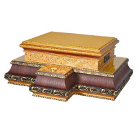 ราคา ฐานพระ วรา โอ้คแดง-01-15x15 สีทอง ชุด (YA04334)