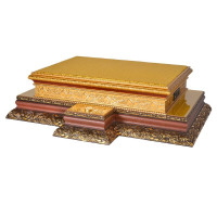 ราคา ฐานพระ วรา โอ้คแดง-05-15x20 สีทอง ชุด (YA04352)