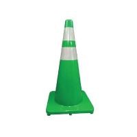 ราคา กรวยจราจรPVC A-Traff สูง70ซม.ฐ34.5สีเขียว แถบสีขาว (YA04409)