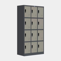 ราคา ICONIC ตู้ล็อกเกอร์เหล็ก 12 ช่อง CLK-12 สีเทาสลับ (YA05383)