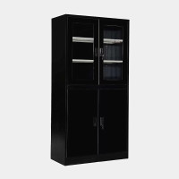 ราคา ตู้เอกสารเหล็ก บานเปิดผสม ขนาด 3 ฟุต (Black Edition) ไอคอนิค MKO-302 สีดำ (YA05472)