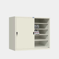 ราคา ICONIC ตู้รองเท้า ประตูบานเลื่อนทึบ 5 ชั้นวาง MSS-C4 สีขาว 4 ฟุต (YA05601)